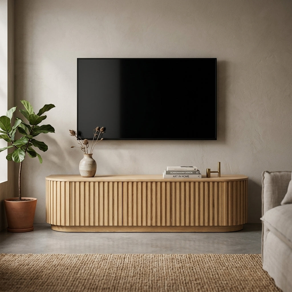Marty 1.8m TV Entertainment Unit - Natural Oak