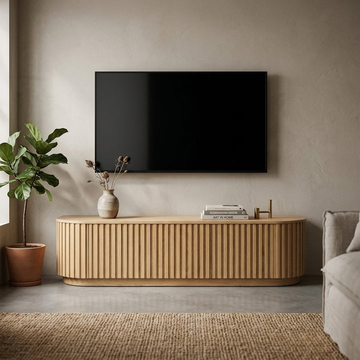 Marty 1.8m TV Entertainment Unit - Natural Oak
