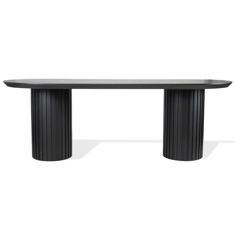 Black oak dining table