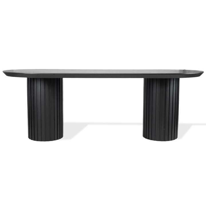 Black oak dining table