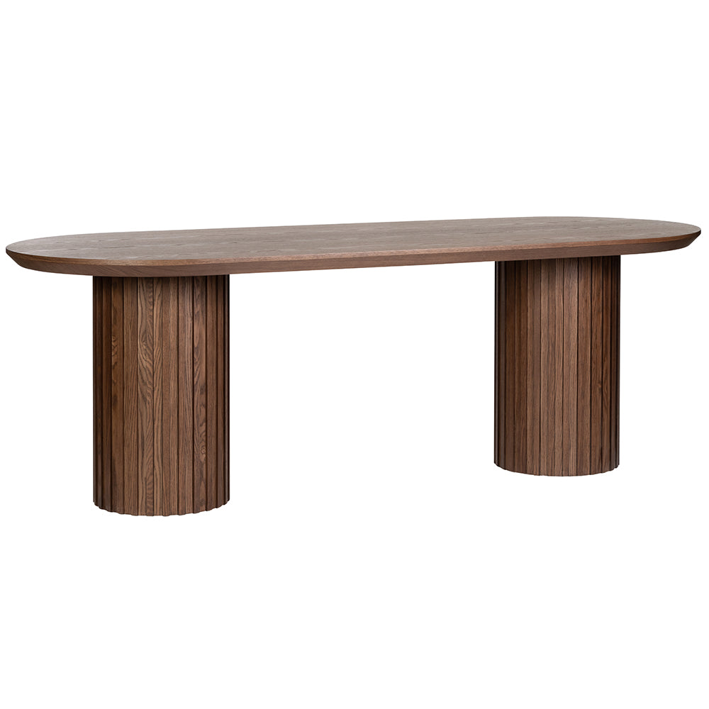 Marty 2.2m Wooden Dining Table - Walnut