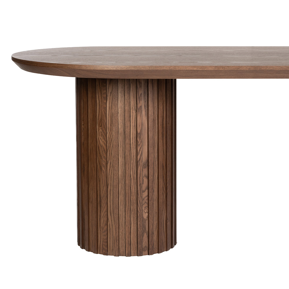 Marty 2.2m Wooden Dining Table - Walnut