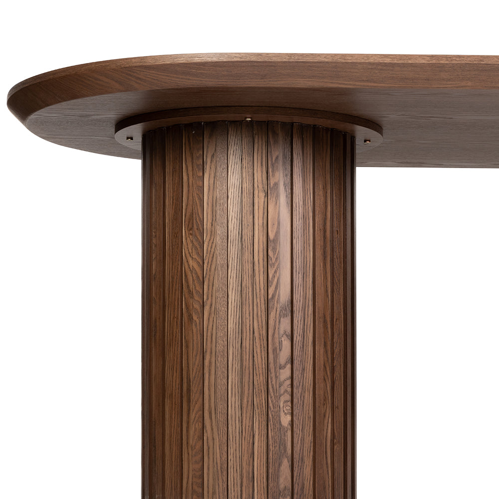 Marty 2.2m Wooden Dining Table - Walnut