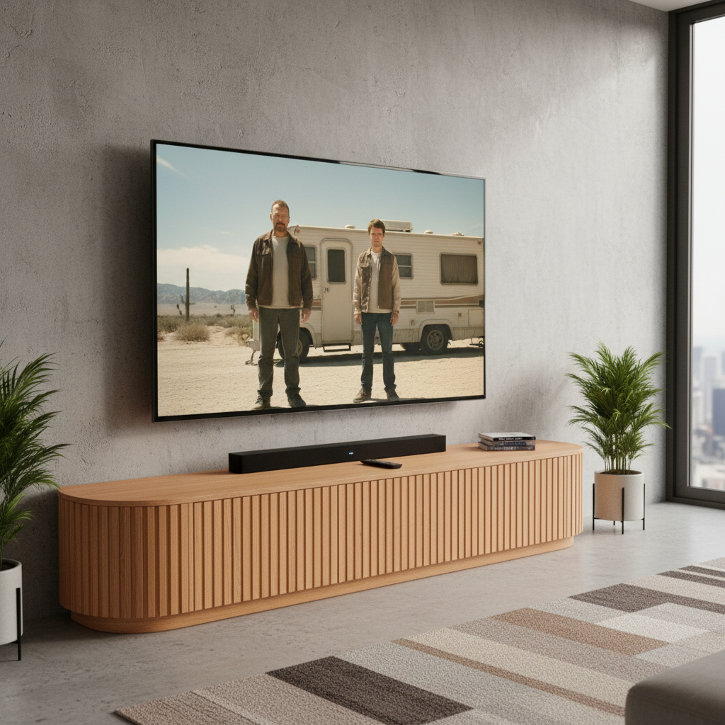 Marty 2.4m TV Entertainment Unit - Natural Oak