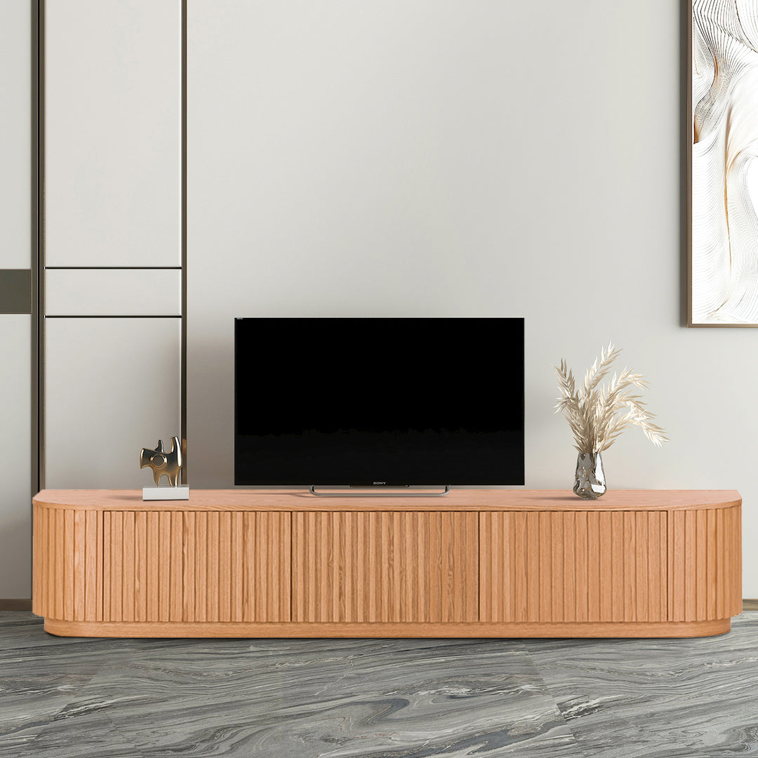 Marty 2.4m TV Entertainment Unit - Natural Oak