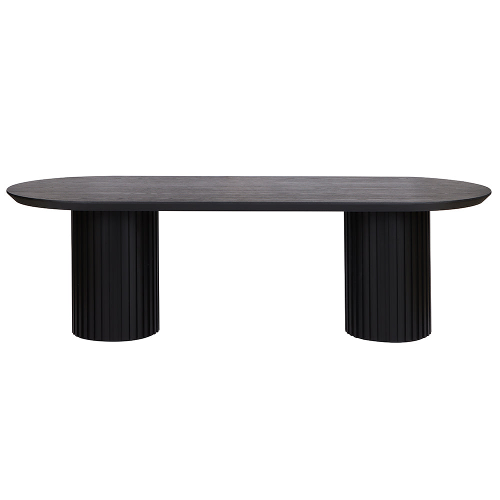 Marty 2.5m Wooden Dining Table - Black Oak
