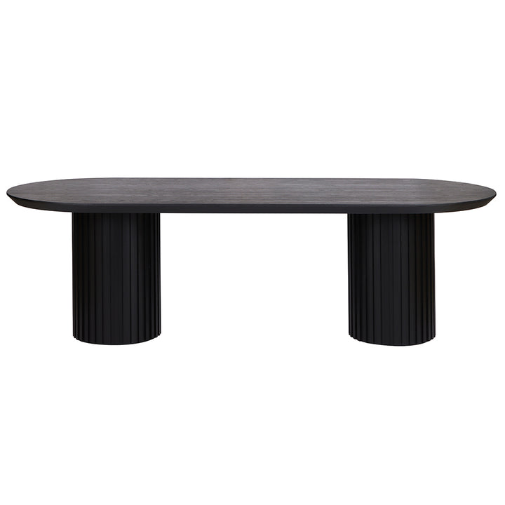 Marty 2.5m Wooden Dining Table - Black Oak
