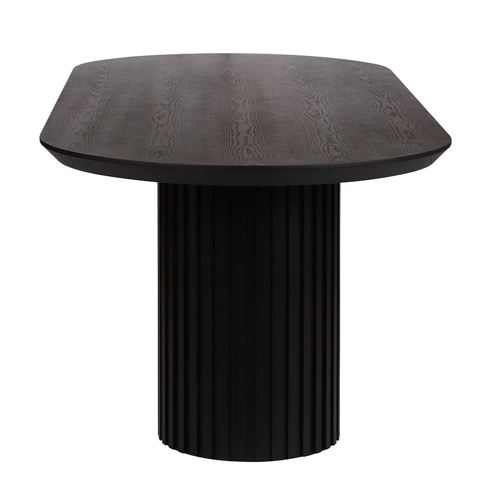 Marty 2.5m Wooden Dining Table - Black Oak