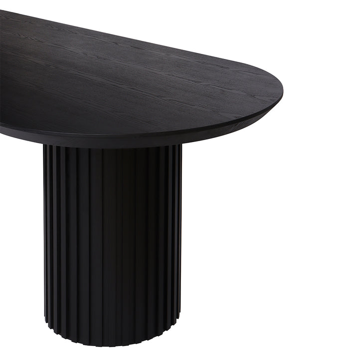 Marty 2.5m Wooden Dining Table - Black Oak