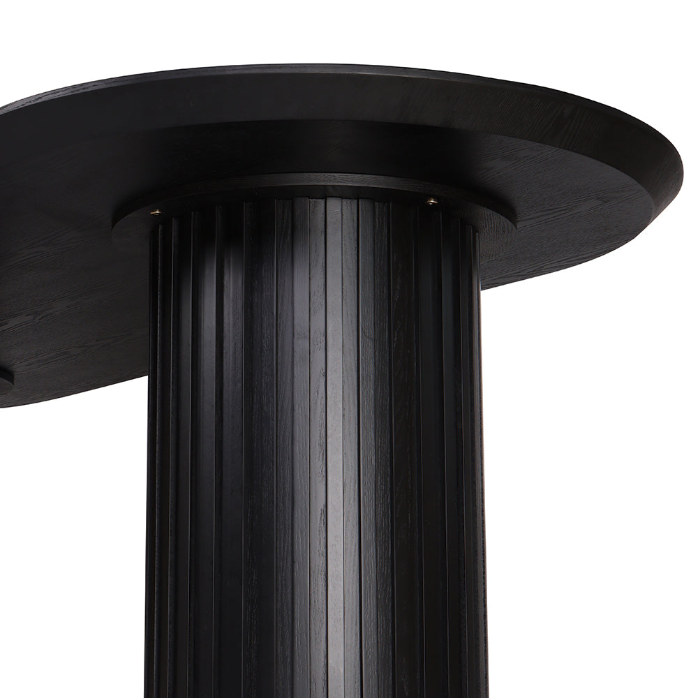 Marty 2.5m Wooden Dining Table - Black Oak