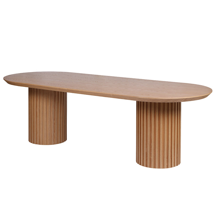 Marty 2.5m Wooden Dining Table - Natural