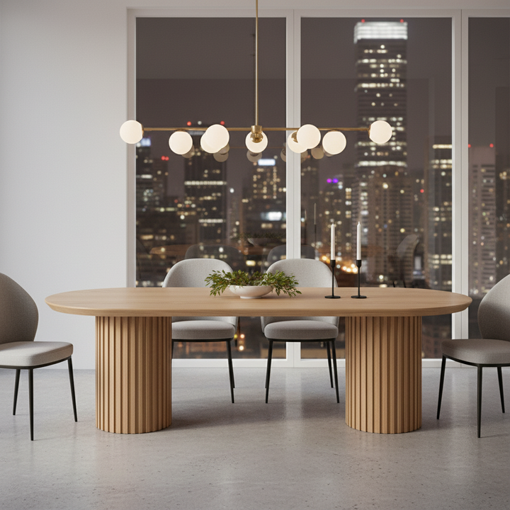 Marty 2.5m Wooden Dining Table - Natural