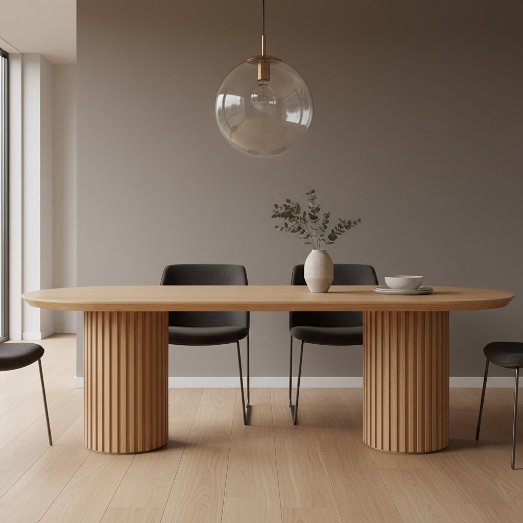 Marty 2.5m Wooden Dining Table - Natural