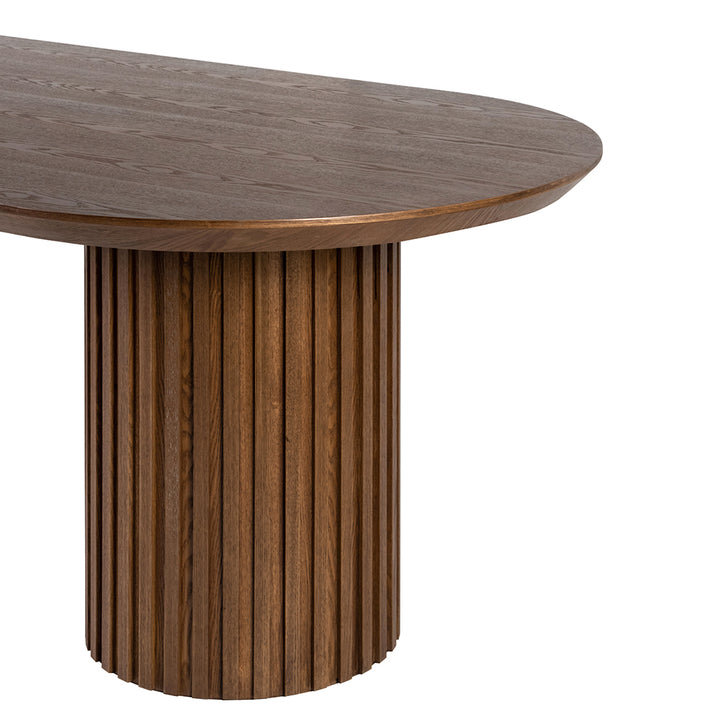 Marty 2.5m Wooden Dining Table - Walnut