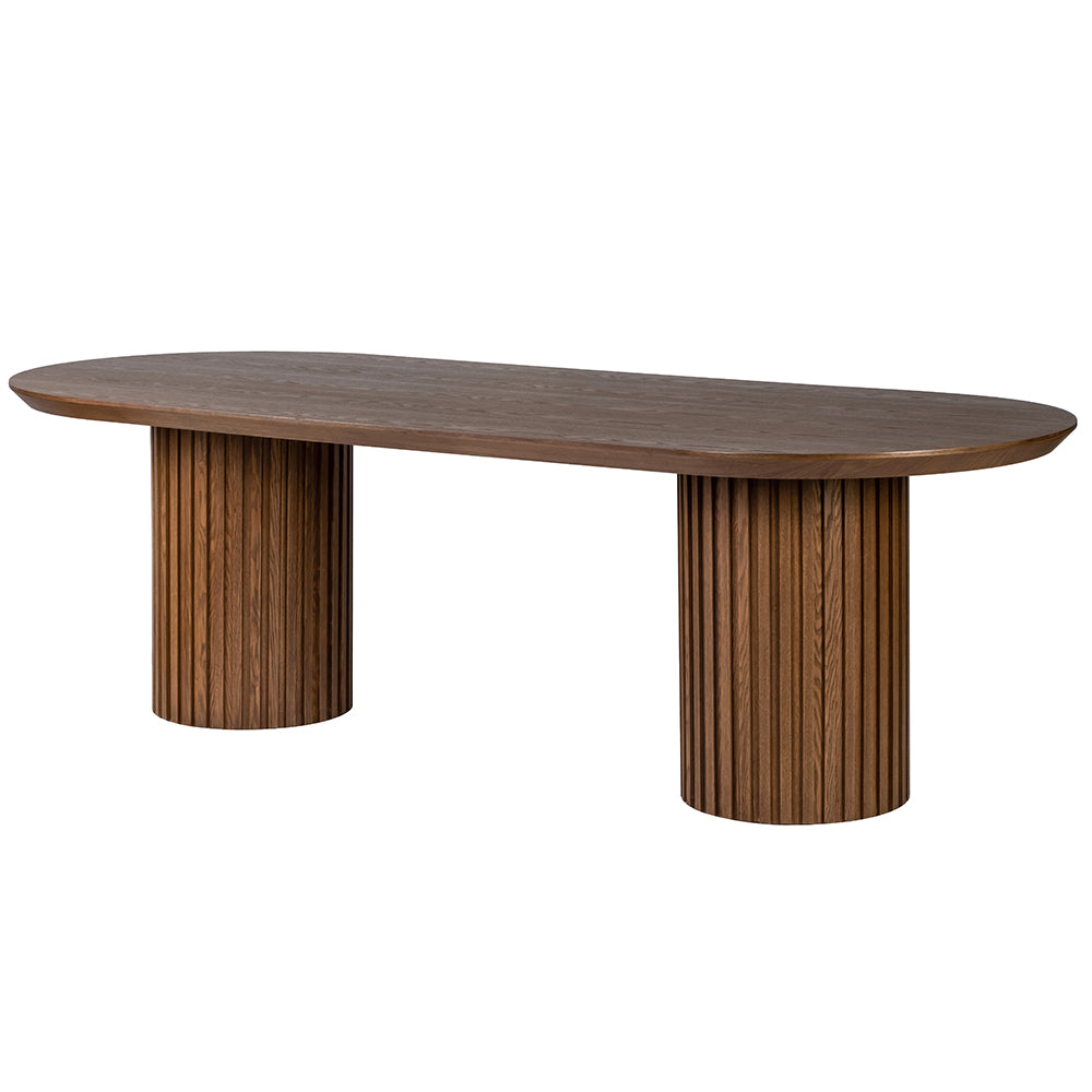 Marty 2.5m Wooden Dining Table - Walnut
