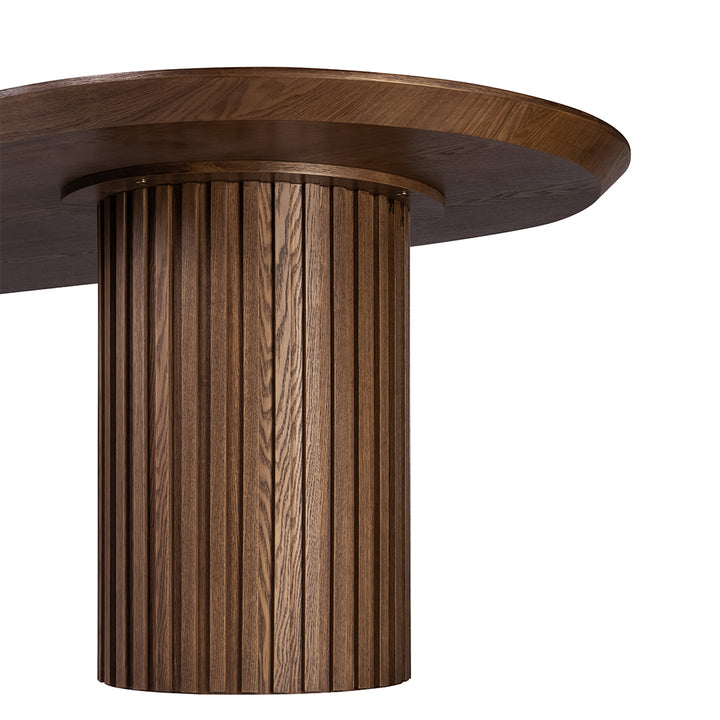 Marty 2.5m Wooden Dining Table - Walnut