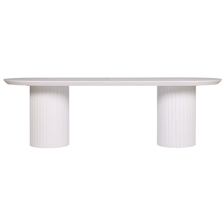 Marty 2.5m Wooden Dining Table - White Oak