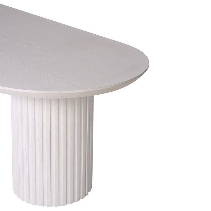 Marty 2.5m Wooden Dining Table - White Oak