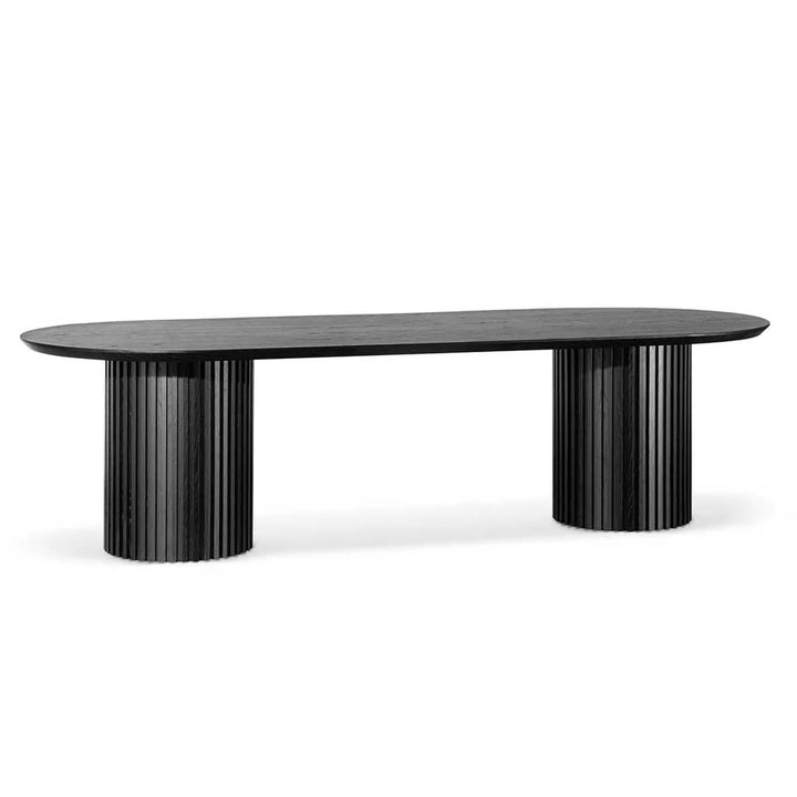 Vanessa 2.8m Wooden Dining Table - Black Oak