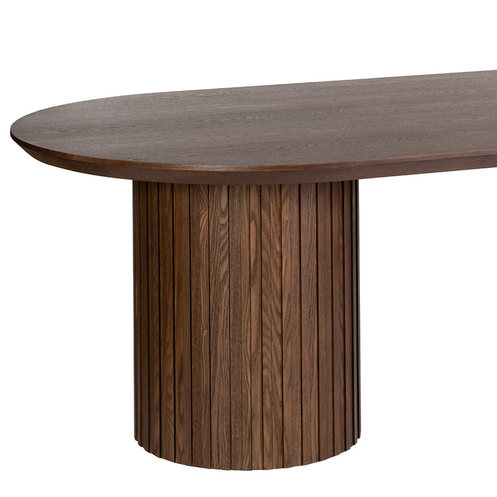Marty 2.8m Wooden Dining Table - Walnut