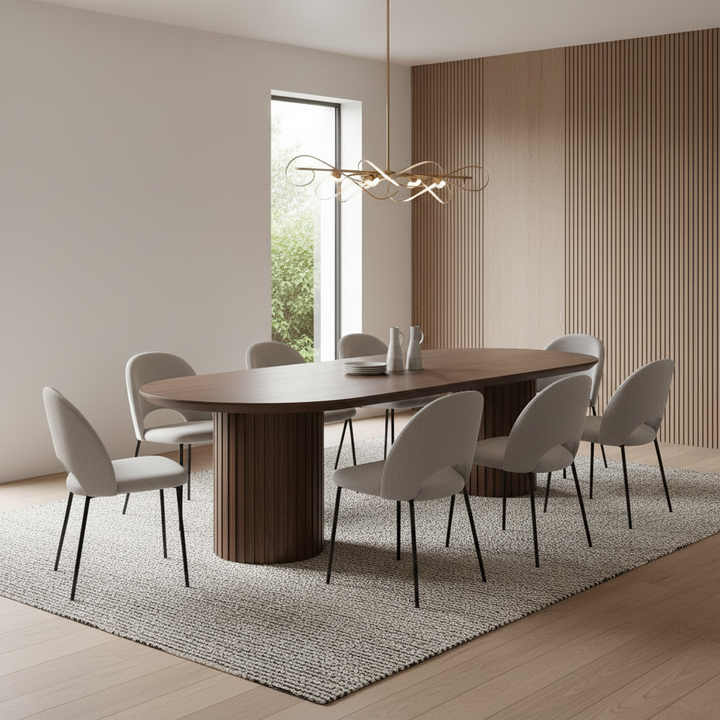 Marty 2.8m Wooden Dining Table - Walnut
