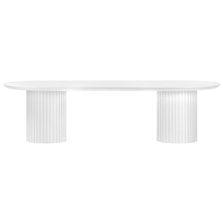 Marty 2.8m Wooden Dining Table - White Oak