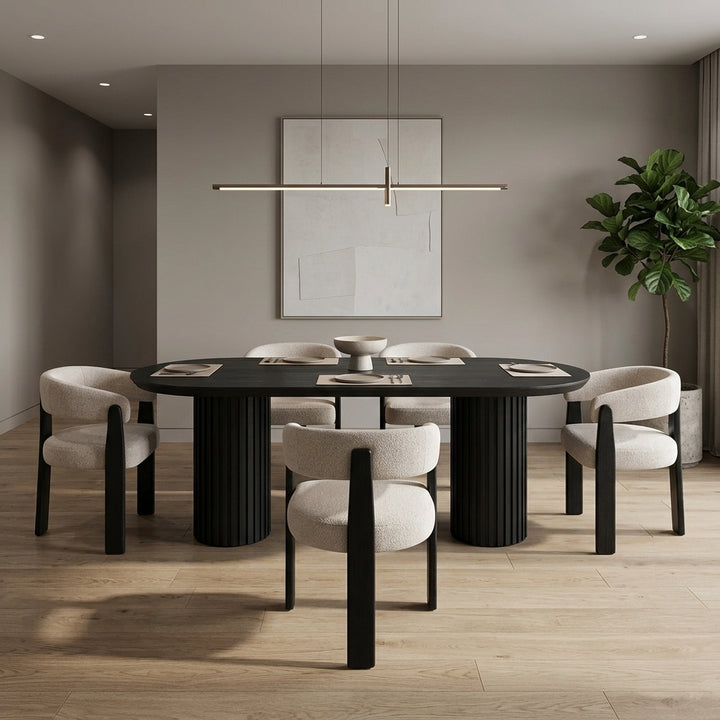 Morgan Dining Chair - Haze + Black