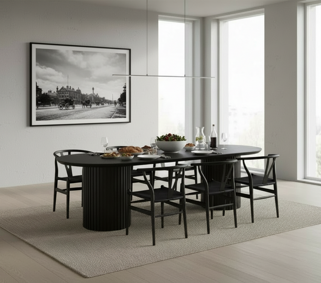 Cassa Vida Black Wishbone Dining Chair - Set of 2