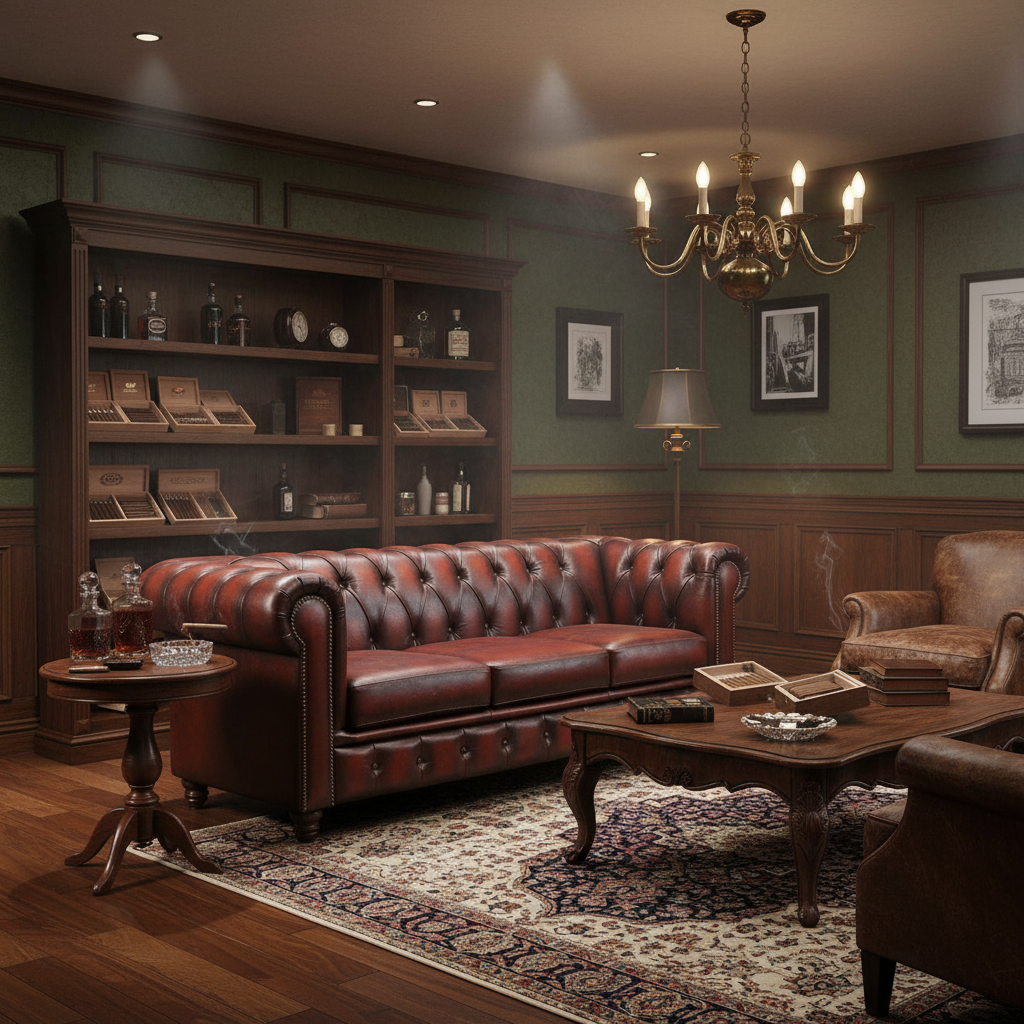 Max Chesterfield 3 Seater Leather Sofa - Leather Antique Red