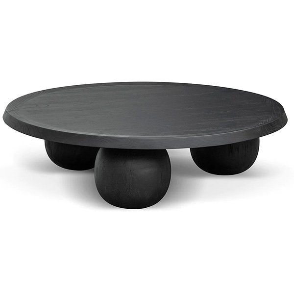 Maxine 100cm Elm Ball Coffee Table - Full Black