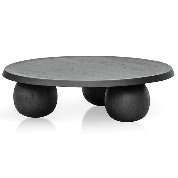 Maxine 100cm Elm Ball Coffee Table - Full Black