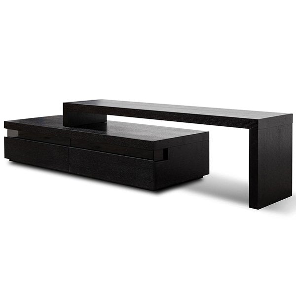 Maze 1.7-2.8m Lowline Wooden TV Entertainment Unit - Black