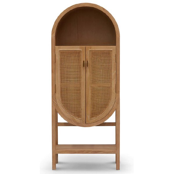 McConnell 65.5cm Rattan Door Cabinet - Natural