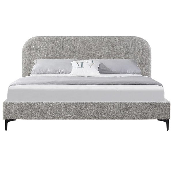 Meredith King Bed Frame - Sand Boucle