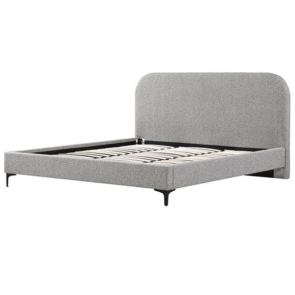 Meredith Queen Bed Frame - Olive Brown Boucle