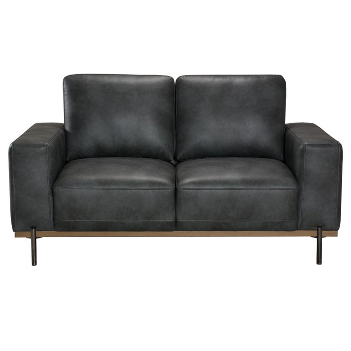 Merewether Eco Leather 2 Seater Sofa - Coal