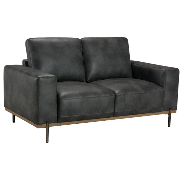 Merewether Eco Leather 2 Seater Sofa - Coal