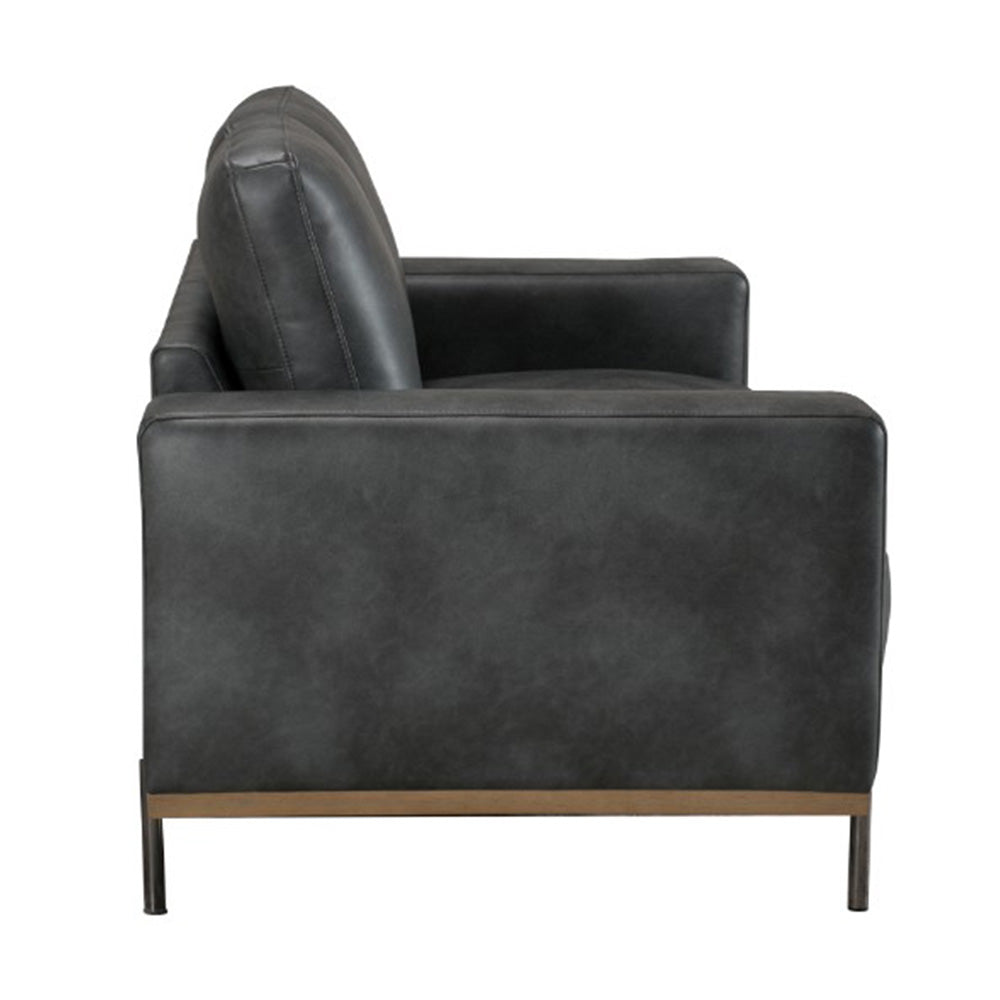 Merewether Eco Leather 2 Seater Sofa - Coal