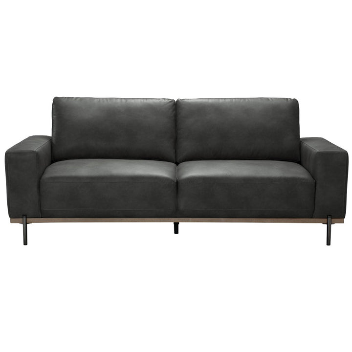 Merewether Eco Leather 3 Seater Sofa - Coal