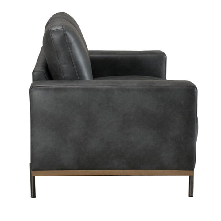 Merewether Eco Leather 3 Seater Sofa - Coal