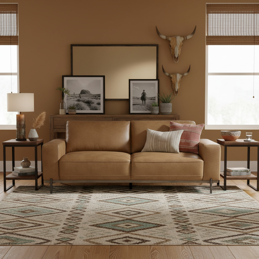 Merewether Eco Leather 3 Seater Sofa - Tan