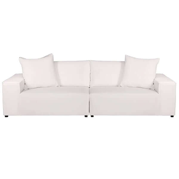 Midtown 4 Seater Sofa - White Linen