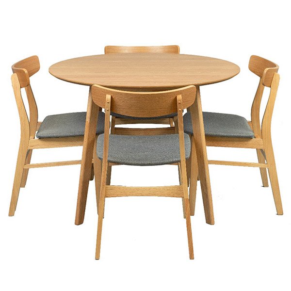 Mildura 5 Piece 100cm Round Dining Set