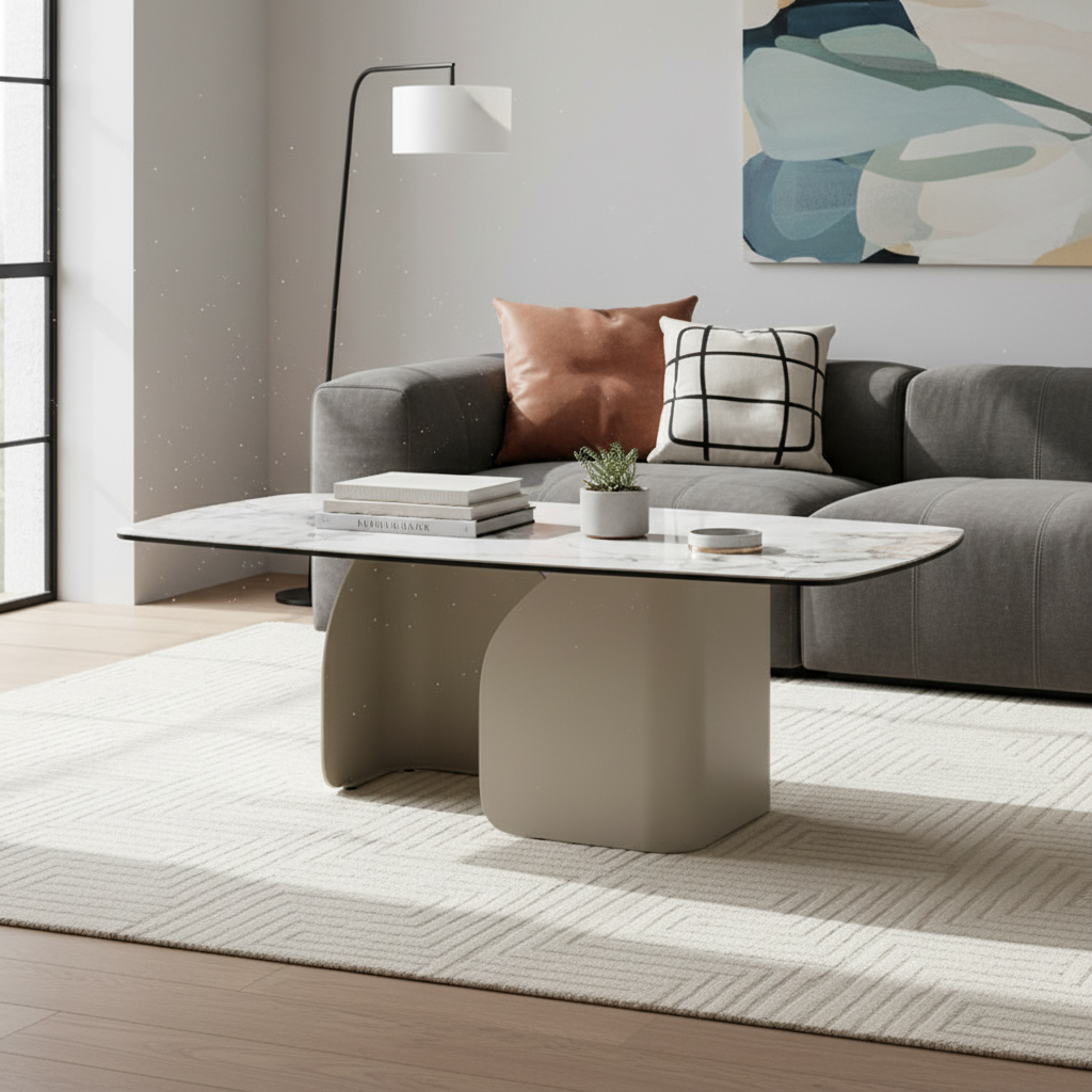 Milford Ceramic & Glass Coffee Table