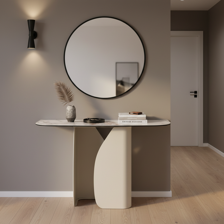 Milford Ceramic & Glass Console Table