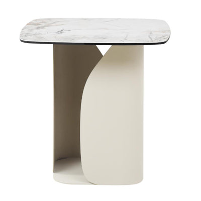 Milford Ceramic & Glass Side Table