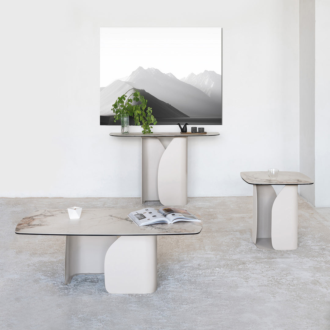 Milford Ceramic & Glass Console Table