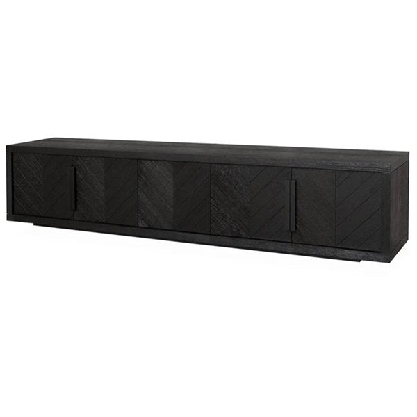 Miriam 2.23m Entertainment TV Unit - Textured Espresso Black