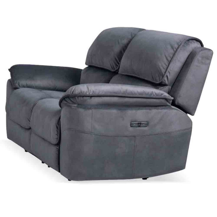 Mississippi 2 Seater Fabric Electric Recliner Sofa - Dark Grey