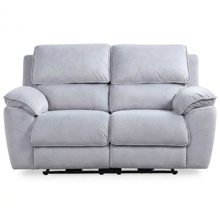 Mississippi 2 Seater Fabric Electric Recliner Sofa - Light Grey